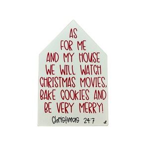 Christmas movie & baking sign-NWT